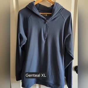 Genteal Mens Navy ¼ Zip Hoodie XL